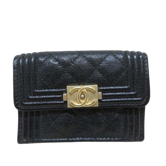 CHANEL | Accessories | Chanel Boy Chanel Caviar Skin Small Wallet ...
